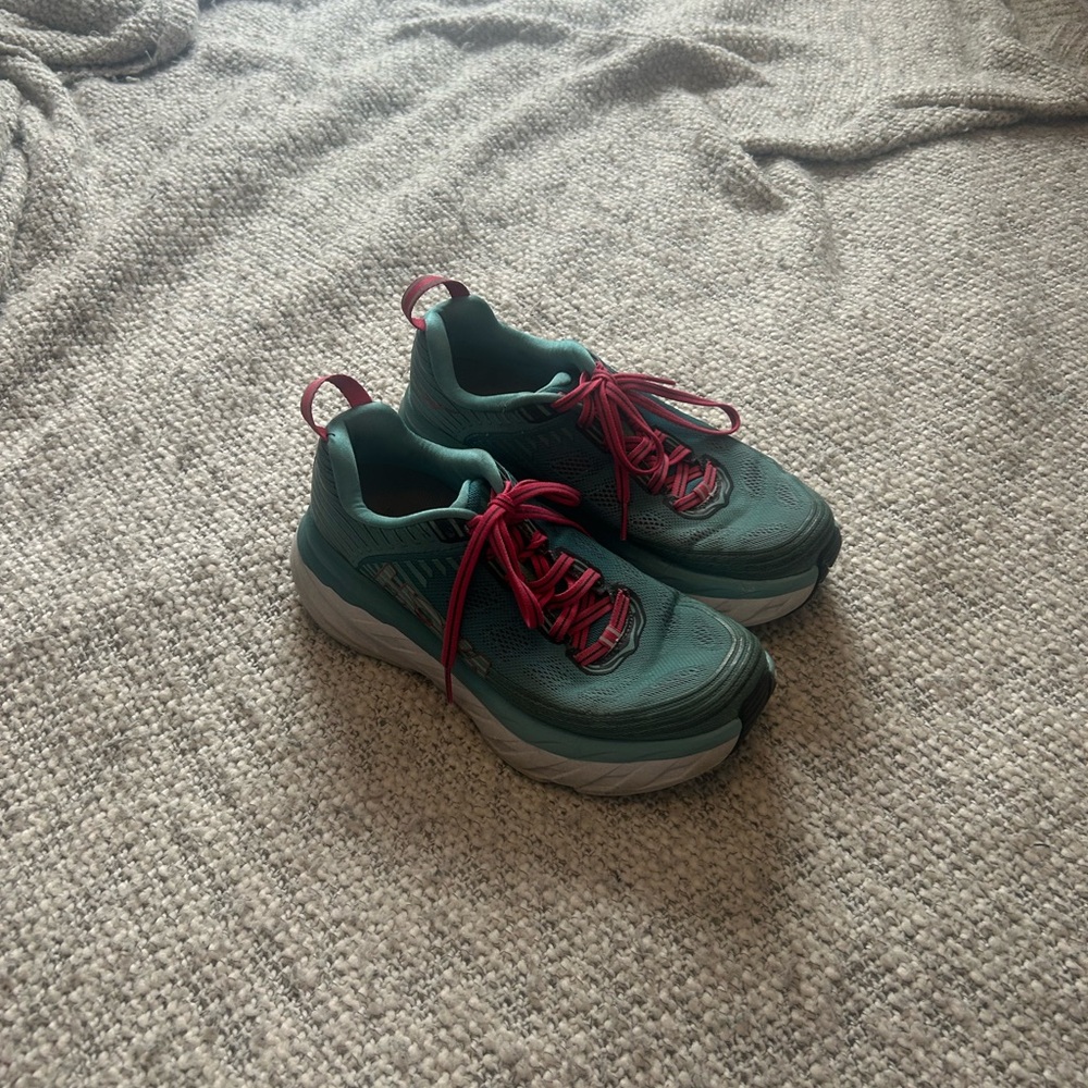 Hoka One One W Bondi 6 Running Shoes 1019272 MIDP Teal Pink Women's 7